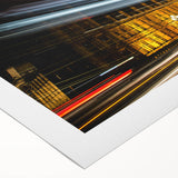 Art deco poster of London scenery in pastel shades on rolled canvas, suitable for dining room decor.