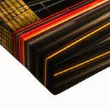 Black and white landscape art painting of London on stretched canvas, ideal for bedroom wall decor.