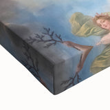 Large art of Paris landscape in black and white tones on stretched canvas, suitable for bedroom wall decor.