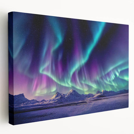 Landscape painting of Icelandic scenery on stretched canvas, with muted earth tones, ideal for kitchen wall art.