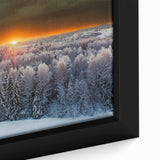 Textured black wall art depicting a European scenery in vibrant colors on a framed canvas, ideal for living room decor.