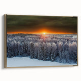 Framed canvas featuring a vintage landscape painting of a Latvian scenery in muted gold and black.