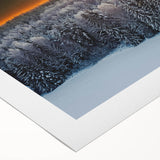 Art deco poster of a Latvian scenery in muted earth tones on rolled canvas, suitable for dining room wall art.