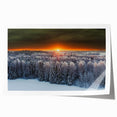 Extra large rolled print of a Latvian landscape with vibrant green and blue tones, ideal for dining room wall art.