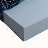 Black and white landscape art painting of a European scenery on stretched canvas, ideal for bedroom wall art.