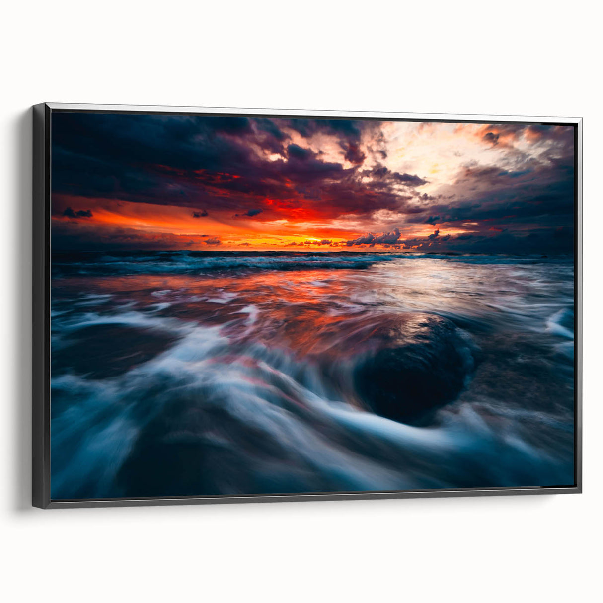 Black and white vintage poster art of a Lithuanian landscape on framed canvas, ideal for bedroom decor.