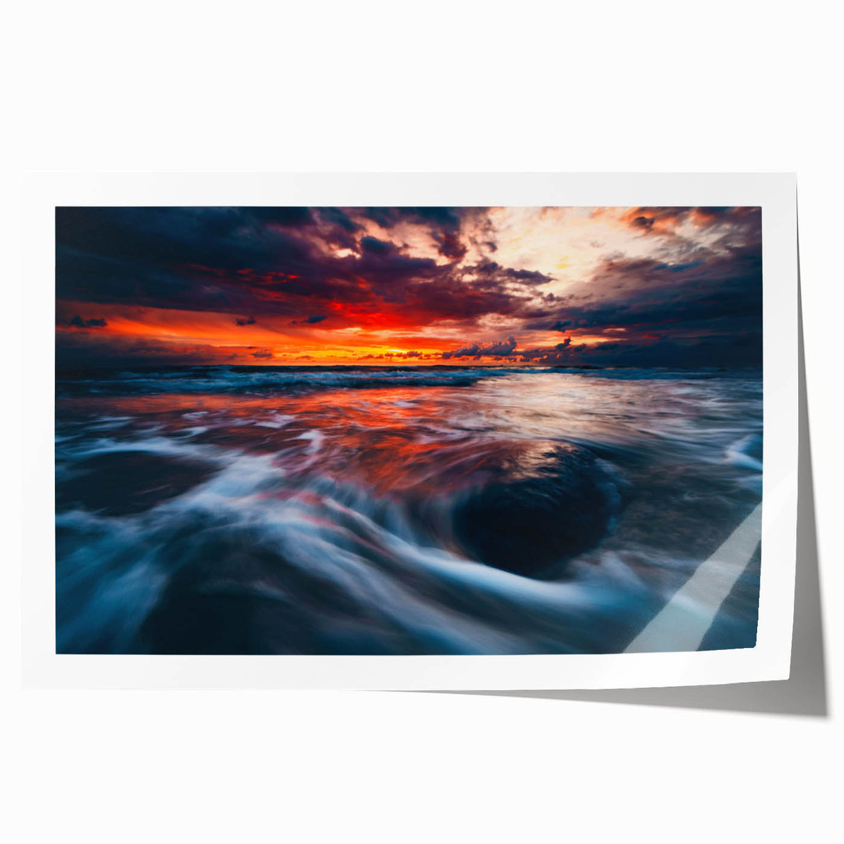 Rolled print of a Lithuanian landscape featuring soft pastel colors, ideal for art wall dining room.