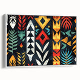 Framed canvas vintage poster art of a colorful Fiji scenery, ideal for extra large living room decor.