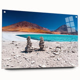 Acrylic print of a Bolivian landscape in muted earth tones, ideal for bedroom or dining room decor.