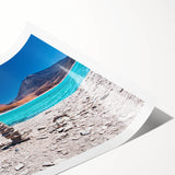 Extra large wall art featuring a line art design of flowers in muted earth tones on a rolled canvas.