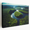 Large stretched canvas featuring a vibrant scene of the Brazilian landscape, ideal for kitchen wall art.