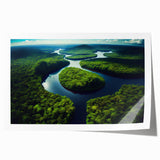 Extra large rolled print featuring a vibrant floral scene from Brazil, ideal for art wall dining room.