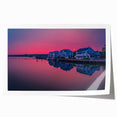 Rolled print of Connecticut scenery with vibrant green landscapes and soft sky, ideal for dining room wall art.
