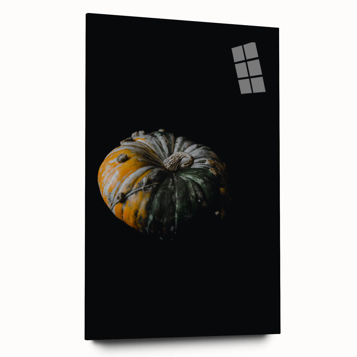 Large abstract wall art featuring fall-themed colors on acrylic glass, suited for bedroom or dining room decor.