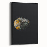 Black and white landscape art painting on framed canvas, depicting a vintage-style autumn scene.