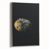 Framed canvas depicting a vintage-style landscape painting with autumnal trees in vibrant colors.