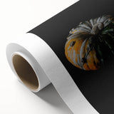 Art deco poster featuring autumnal trees in orange and brown tones on rolled canvas, suitable for nursery wall art.