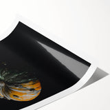 Extra large wall art featuring line art flowers in muted autumn colors on a rolled print, ideal for large living room decor.