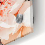 Large abstract wall art featuring spring-themed colors on acrylic glass.