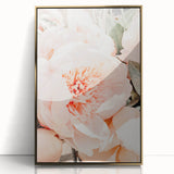 Mid-century modernist spring-themed large art print in acrylic, framed in gold, ideal for nursery wall decor.