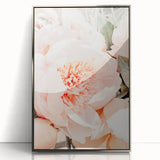 Mid-century modernist art depicting spring, with pastel colors on framed acrylic, ideal for nursery wall decor.