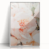 Acrylic print of a spring-themed art deco poster with pastel colors, framed in white, ideal for nursery wall art.