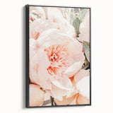 Black and white framed canvas featuring a vintage landscape painting, ideal for bedroom wall art.