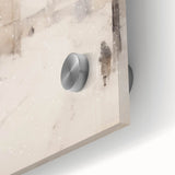 Large abstract wall art on acrylic depicting winter season in muted blue and gray tones, ideal for dining room art.