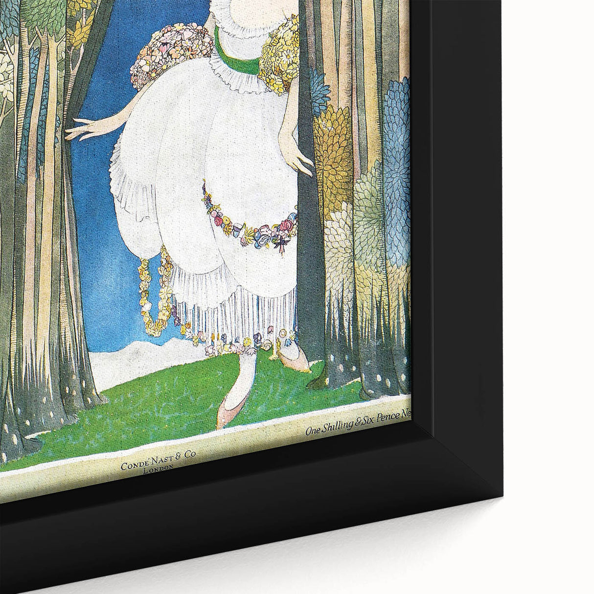 1919 Spring Vogue Cover Print - Floral Fantasy Art Deco Wall Decor