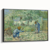 Black and white landscape painting on a framed canvas, featuring a vintage-style pastoral scene, ideal for bedroom decor.
