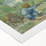 Art deco poster featuring a geometric pattern in muted gold and navy, printed on rolled canvas.