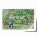 Rolled canvas print of Van Gogh-inspired floral art in vibrant colors, suitable for dining room or bathroom wall decor.