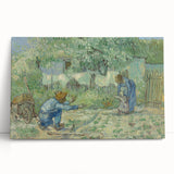 Large black and white stretched canvas print of a Van Gogh-inspired abstract design, ideal for kitchen wall art.