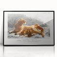 Romanticism Art: Lioness with Cubs by D’Orbigny - Wildlife Canvas
