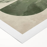 Abstract minimalist wall art on rolled canvas, showcasing soft beige and gray tones with organic shapes, perfect for modern home decor.