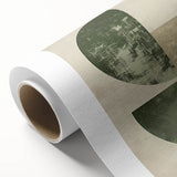 Abstract minimalist wall art on rolled canvas, showcasing soft pastel colors and geometric shapes, ideal for modern home decor. Packaged securely in a durable cardboard tube.