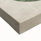 Close-up of a stretched canvas showcasing abstract minimalist wall art design, featuring soft pastel colors, smooth texture, and contemporary aesthetic, ideal for modern decor.