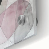 Colorful Abstract Wall Art – Pink, Black & Gray Soft Shape Canvas