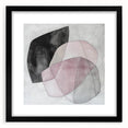 Colorful Abstract Wall Art – Pink, Black & Gray Soft Shape Canvas