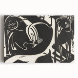Expressionist Art: Two Mythical Animals - Abstract Expressionism Print