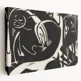 Expressionist Art: Two Mythical Animals - Abstract Expressionism Print