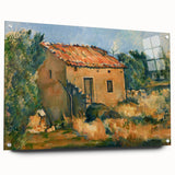 Cézanne Abandoned House Landscape - Impressionist Wall Art Print