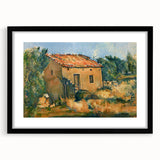 Cézanne Abandoned House Landscape - Impressionist Wall Art Print