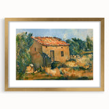 Cézanne Abandoned House Landscape - Impressionist Wall Art Print