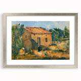 Cézanne Abandoned House Landscape - Impressionist Wall Art Print