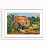Cézanne Abandoned House Landscape - Impressionist Wall Art Print