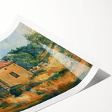 Cézanne Abandoned House Landscape - Impressionist Wall Art Print