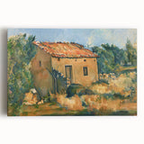 Cézanne Abandoned House Landscape - Impressionist Wall Art Print