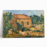 Cézanne Abandoned House Landscape - Impressionist Wall Art Print