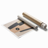 Modern Wall Art: Geometric Abstract in Earthy Tones – Minimalist Decor